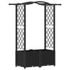 vidaXL Pacelta gulta ar treliem un jumtu Melns 125 x 40 x 138 cm PP