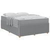 vidaXL Gultas rāmis ar matraci Gai&scaron;i pelēka 160 x 200 cm audums