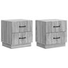 vidaXL Nakts skapītis 2 pcs Pelēks Sonoma ozols 43 x 34,5 x 44,5 cm