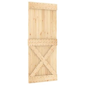 vidaXL Slīdo&scaron;ās durvis NARVIK 85 x 210 cm (152,5 cm) Dabiska un melna