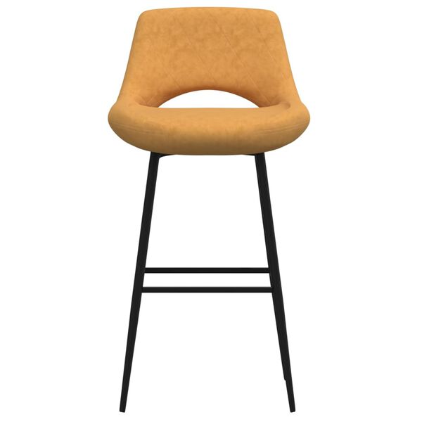 vidaXL bāra krēsli, 2 gab., brūns samts