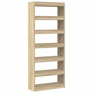 vidaXL Grāmatplaukts 6 līmeņi 80 x 30 x 198 cm Inženierijas koks