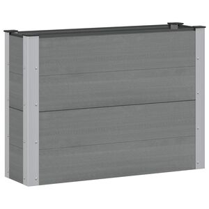 vidaXL Augstā puķu kaste Pelēka 100 x 30 x 72 cm WPC un alumīnijs