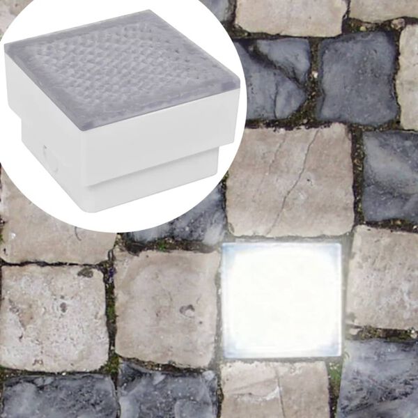vidaXL zemē iebūvējamas LED lampas, 6 gab., 100x100x68 mm