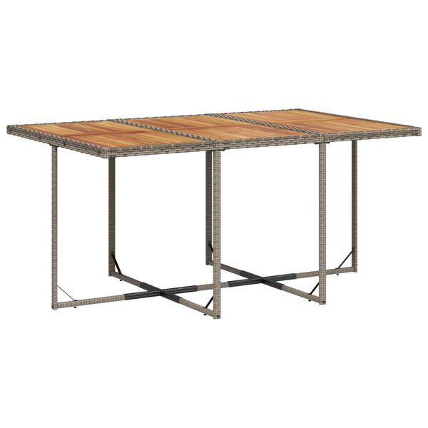 vidaXL 7-daļīgs dārza mēbeļu komplekts, matrači, pelēka PE rotangpalma