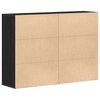 vidaXL Puse 2 pcs Melns ozolkoks 60 x 31 x 84 cm Inženierijas koks