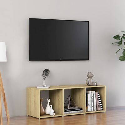 vidaXL TV plaukts, ozolkoka krāsa, 107x35x37 cm, skaidu plāksne