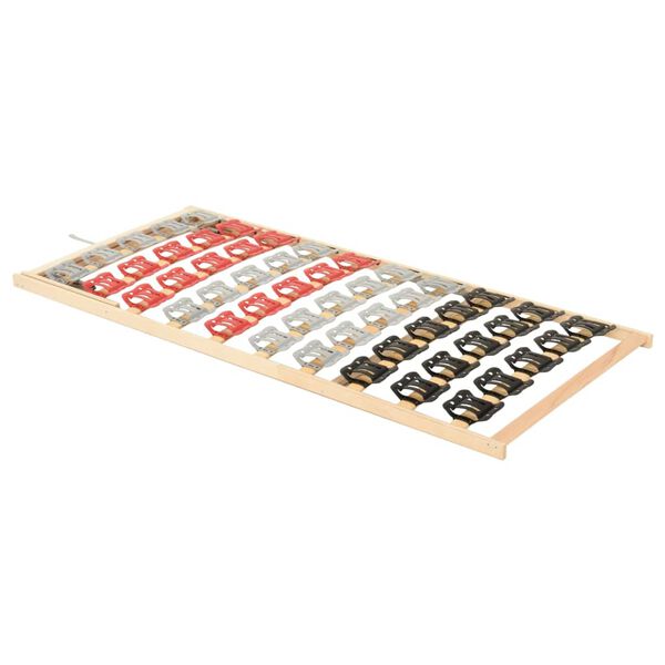 vidaXL gultas redeles, 12 līstītes, regulējams galvgalis, 90x200 cm