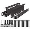 vidaXL Galda kabeļu organizators 2 gab. Melns 43 x 9 x 11,5 cm Tērauds