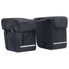 vidaXL dubulta soma velosipēda bagāžniekam, ūdensdro&scaron;a, 35 L, melna