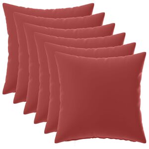 vidaXL Spilvenu pārvalks 6 gab. HEERLEN Vīna sarkans 30 x 30 cm