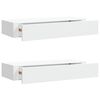 vidaXL sienas atvilktņu plaukti, 2 gab., balti, 60x23,5x10 cm, MDF