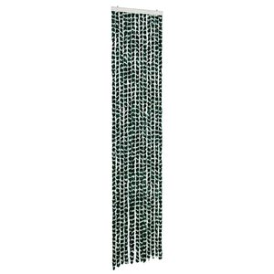 vidaXL kukaiņu aizkars, 56x185 cm, zaļ&scaron; un balts &scaron;enils