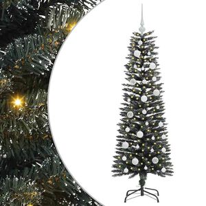 vidaXL Mākslīgā Ziemassvētku eglīte su 150 LED ar statīvu Zaļa 120 cm