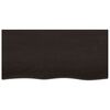 vidaXL galda virsma, tumši brūna, 100x50x(2-6) cm, ozola masīvkoks