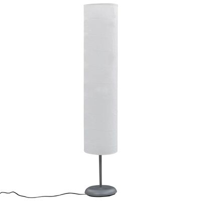 vidaXL grīdas lampa ar statīvu, 121 cm, balta, E27