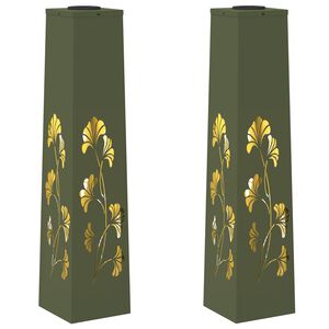 vidaXL Saules LED ceļa gaisma 2 gab. Silti balts 18 x 18 x 80 cm