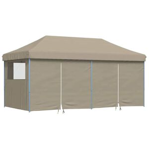 vidaXL Ballī&scaron;u teltis Pop-up 580 x 292 x 315 cm Pelēkbrūna