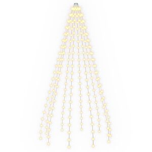 vidaXL Ziemassvētku eglītes lampiņas 210 LED Silti balts 210 cm