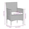 vidaXL 9-daļīgs dārza mēbeļu komplekts ar matračiem, pelēks, melns