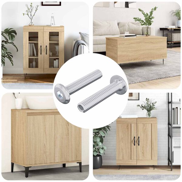 vidaXL Slēdzene skrūve Vienkrāsains 2 pcs Sudraba M6 x 30 mm Tērauds