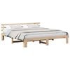 vidaXL Gultas rāmis Dabiska 200 x 200 cm Ciets priedes koks