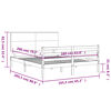vidaXL gultas rāmis ar galvgali, 160x200 cm, masīvkoks