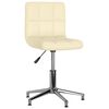 3087648 vidaXL Swivel Dining Chairs 6 pcs Cream Faux Leather (334409&times;3)