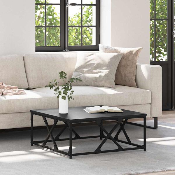 vidaXL Kafijas galdiņ&scaron; Melns ozolkoks 70 x 70 x 30 cm