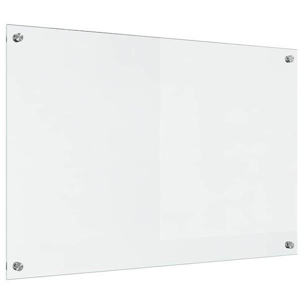 vidaXL Virtuves aizsargpanelis Caurspīdīgs 90 x 60 cm rūdīts stikls