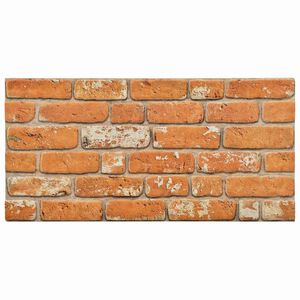 vidaXL Sienas paneļi 10 gab. 100 x 50 cm Ķieģelis EPS putas