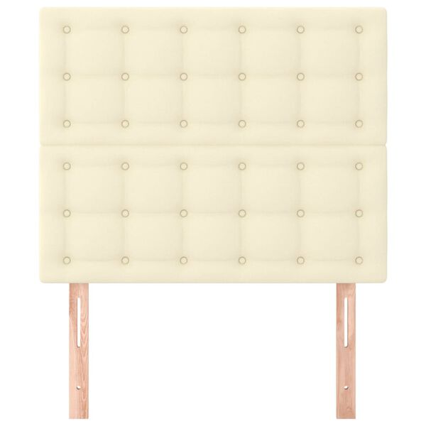 vidaXL galvgalis, krēmkrāsas, 80x5x118/128 cm, mākslīgā āda