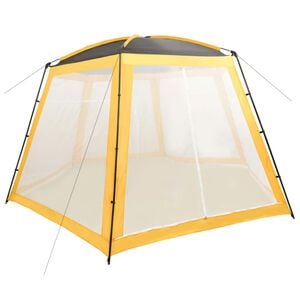 vidaXL baseina nojume, 500x433x250 cm, dzeltens audums