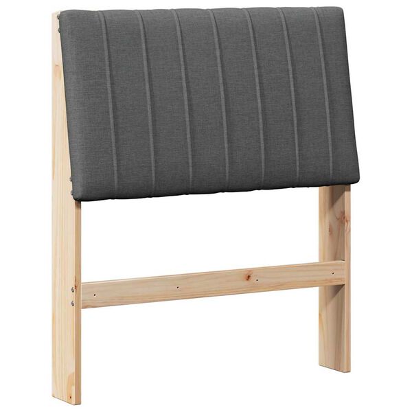 vidaXL Mīkstināts gultas galvgalis Tumši pelēks 80 cm