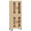 vidaXL augstais skapis, ozolkoka, 69,5x34x180 cm, inženierijas koks