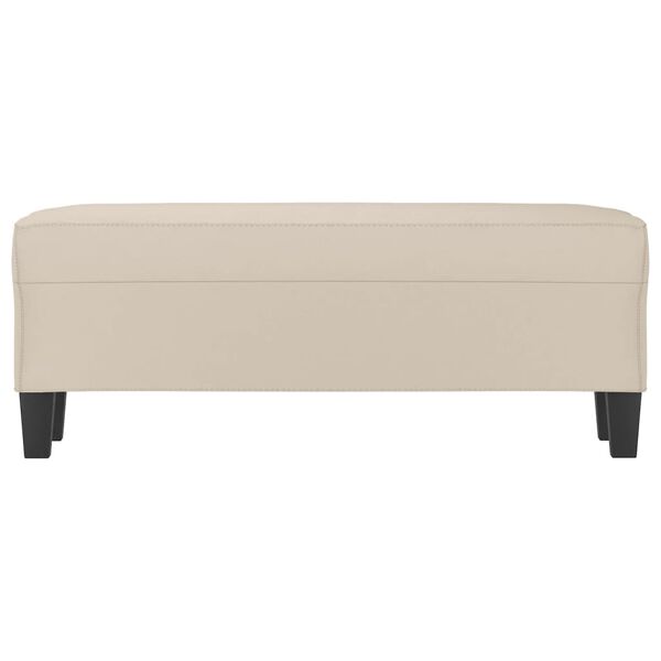 vidaXL sols, krēmkrāsas, 100x35x41 cm, mikro&scaron;ķiedras audums