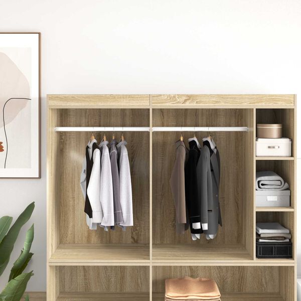 vidaXL Skapja stieple 2 pcs Sudraba 764 x 15 x 29 mm