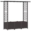vidaXL Pacelta gulta ar treliem un jumtu Brūna 162,5 x 40 x 136 cm PP