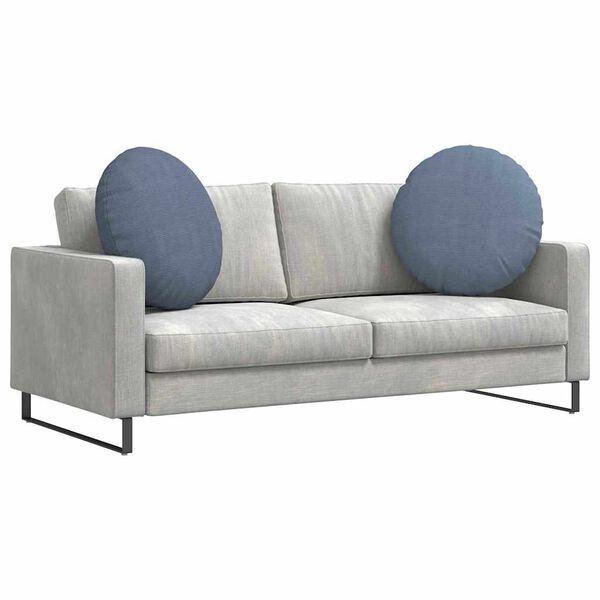 vidaXL Sēdvietas spilventiņi 2 pcs Zila &Oslash; 60 cm Korduroja audums