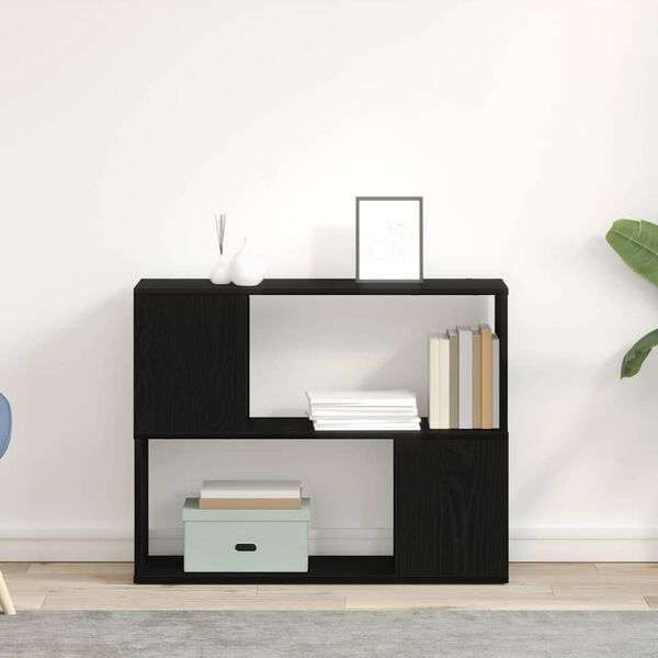 vidaXL TV skapī&scaron;u komplekts Melns ozolkoks 80 x 24 x 63 cm