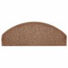 vidaXL kāpņu paklājiņi, 15 gab., 65x24x4 cm, brūni, pusapaļi, lieli