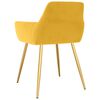 vidaXL virtuves krēsli, 4 gab., dzeltens samts