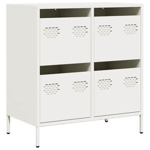 vidaXL kumode, balta, 68x39x73,5 cm, auksti velmēts tērauds