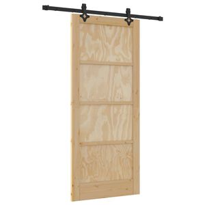 vidaXL Slīdo&scaron;ās durvis ORKDAL Dabiska 86 x 198,5 cm Priedes masīvkoks