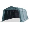 vidaXL mājlopu nojume, tum&scaron;i zaļa, PVC, 3,3x6,4m, 550 g/m&sup2;, noņemama