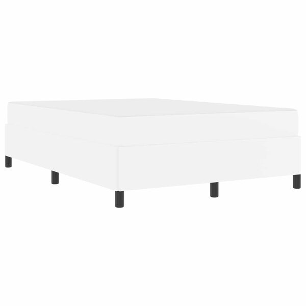 vidaXL Gultas rāmis ar matraci Balts 140 x 190 cm audums