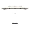 vidaXL Dārza parasols Smil&scaron;ains un Antracīts 385 x 209 x 244 cm