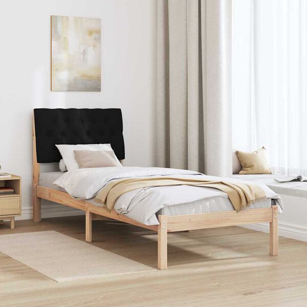 vidaXL Gultas rāmis ar polsterētu galvas balstu Brūna 80 x 200 cm