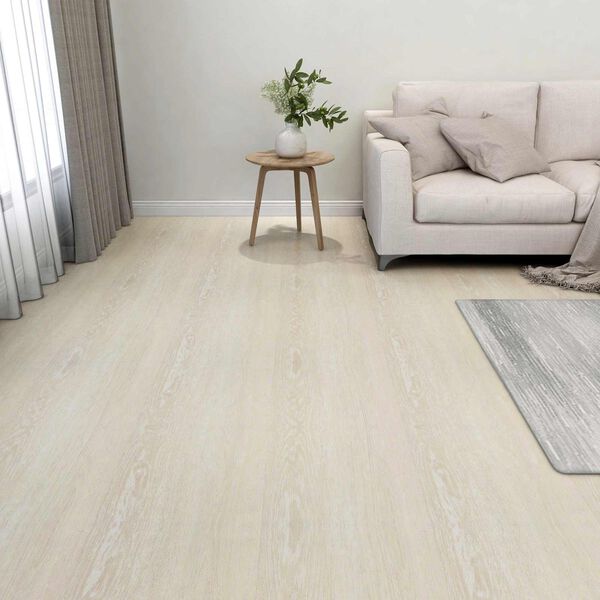 vidaXL Grīdas dēļi 55 pcs Bē&scaron;a 5,11 m&sup2; PVC