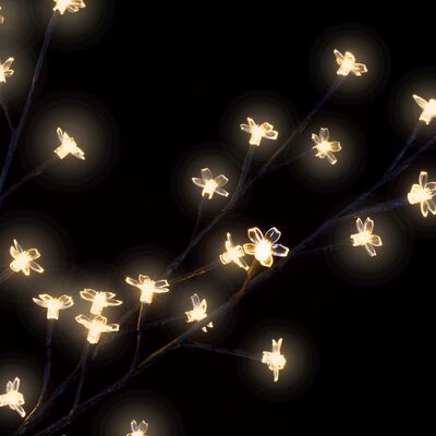 vidaXL Ziemassvētku koks, 1200 LED, silti balta gaisma, ķirsis, 400 cm